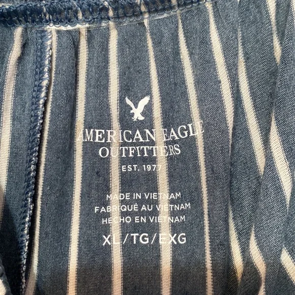 2 American Eagle Off the Shoulder Striped Tshirts - Picture 3 of 8